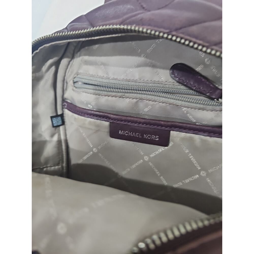 Michael Kors Abbey Medium Backpack in Plum / Purple is a stylish Soft Leather - Picture 7 of 16